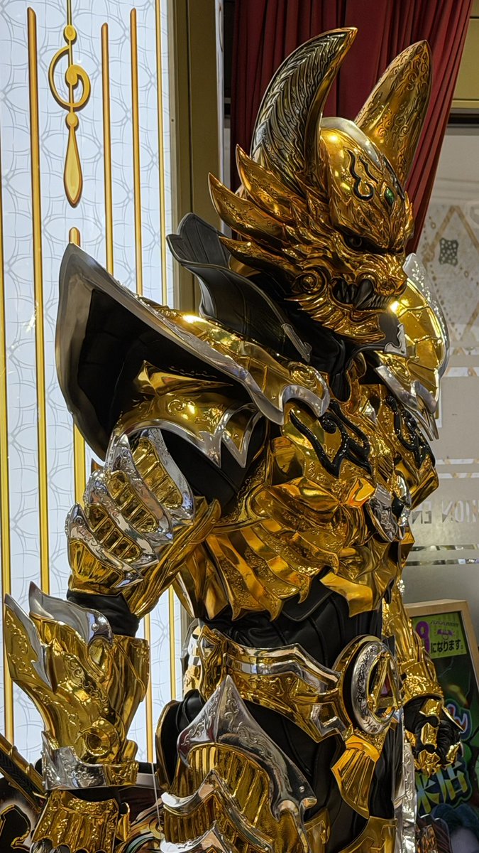 SatelliteF91's tweet photo. 牙狼も来るとは聞いてたけど、こんなギラギラの牙狼翔が来てくれるとは……生で動いてるの初めて観た。
#牙狼 https://t.co/JiqhUAlEE6