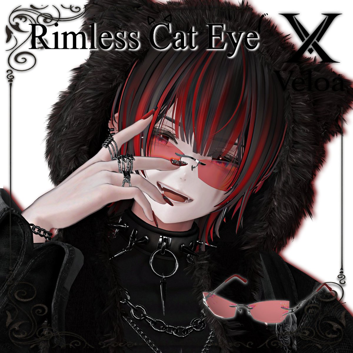 Veloa_VRchat's tweet photo. 🎁 RPキャンペーン START！

新作リムレス眼鏡
【Rimles Cat Eye】発売記念RPキャンペーンを開始します！
参加方法
・このポストをRP
・@Veloa_VRChat をフォロー

抽選で5名様にプレゼント🎁
明日8/6(木) 16:30に終了いたします！
ぜひご参加ください！
https://t.co/CIoVsoUrXS https://t.co/jrSBrMVxCT