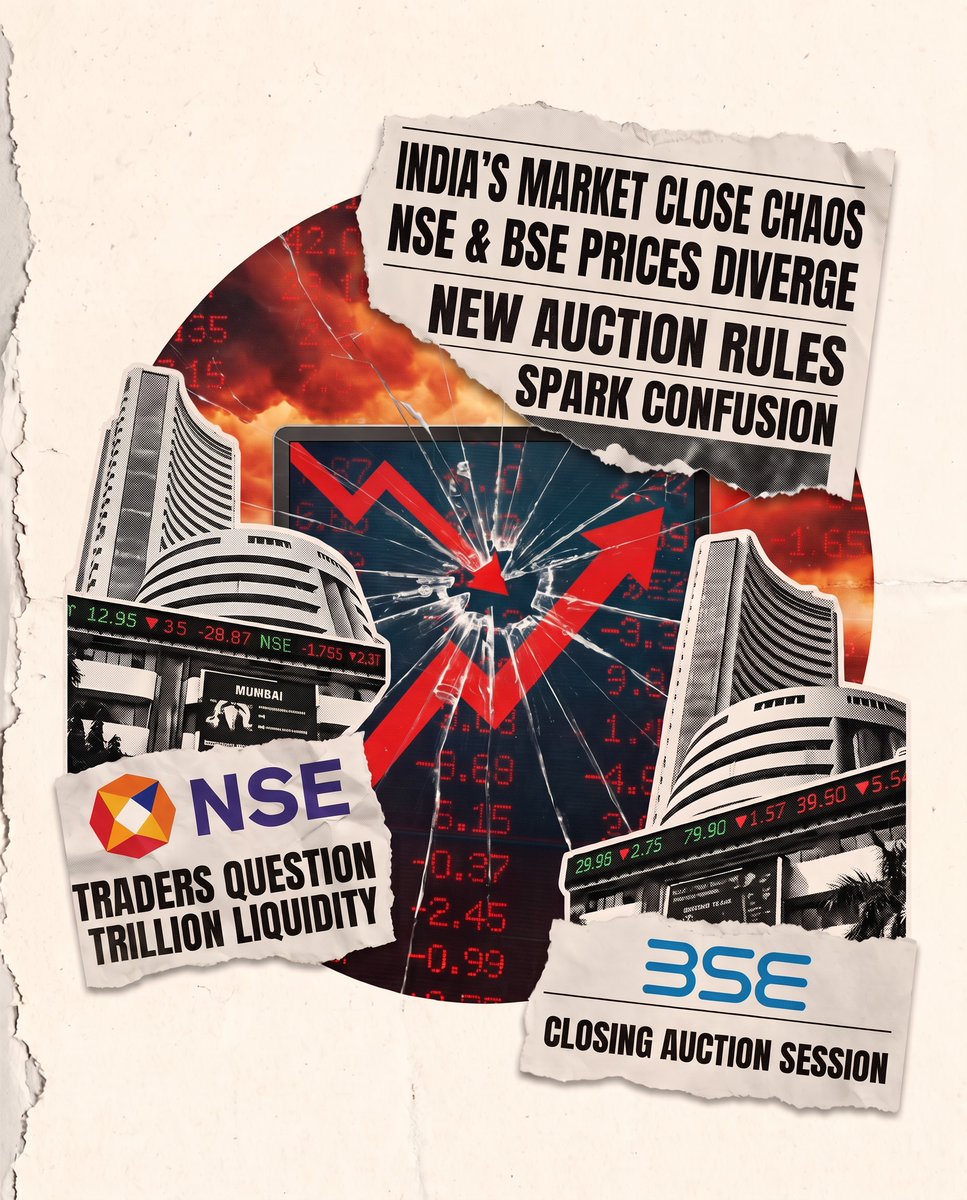 onlyhustlin's tweet photo. India just changed how the stock market closes. And two days in, NSE and BSE printed different closing prices for the same stocks.

Let me break down what's actually happening. 👇

What changed (Aug 3, 2026)

SEBI rolled out the Closing Auction Session (CAS) for all F&O-eligible stocks. Instead of the closing price coming from continuous trading right up to the bell, the last stretch of the day now works like an auction:

→ Continuous trading in these stocks stops at 3:15 PM → 3:15–3:30 PM: orders get pooled (reference price first, then market + limit, then limit-only)

→ 3:30–3:35 PM: everything matches at a single equilibrium price, the price where the maximum quantity can trade

→ That equilibrium price becomes the official close

F&O trading got extended to 3:40 PM. Non-F&O stocks still close the old way at 3:30.

The use case (why SEBI did this)

The old system had a weak spot: a few large orders in the final minutes could nudge the closing price. That closing price matters — it's what index funds, ETFs and derivatives settle against. CAS is designed to make the close harder to manipulate, tighten price discovery, and cut tracking error for passive funds. It also brings India in line with how most developed markets already close.

How traders reacted ?

Mixed, leaning skeptical.

Global and passive investors welcomed it fewer tracking errors, cleaner benchmarks. But domestic brokers, arbitrage desks and intraday traders raised a real worry: does India have deep enough two-way liquidity for a thin 20-minute auction to price stocks fairly? A small order imbalance in a shallow auction can produce a "technically valid but economically unreliable" close.

The numbers everyone's pointing at.

The clearest signal came from the exchanges themselves. In the first days, NSE and BSE closed the same blue-chips at different prices names like Trent, Bharat Electronics, Bajaj Finance, M&M, Titan, TCS and UltraTech showed visible gaps.

Several Nifty stocks even closed meaningfully above their 3:15 PM levels, which pushed Nifty and Sensex to diverge on the day. A first-day derivatives expiry landing on the same day didn't help.

Analysts expect these gaps to narrow as liquidity in the auction window deepens, but for now, the close itself has become a talking point.

Now I want to hear from the people:

If you trade say especially intraday or F&O how have your last two sessions gone under CAS? Has the new close helped, hurt, or just confused your exits? And do you think Indian markets have the liquidity to make an auction close work?

Genuinely curious where the desk sits on this one.

#StockMarket #SEBI #WealthManagement #Trading #IndianStockMarket #CapitalMarkets