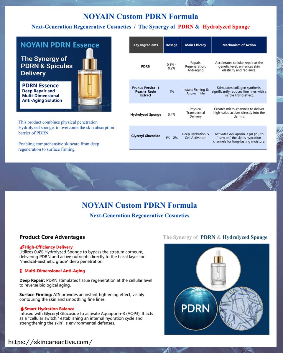 noyainbio's tweet photo. Before you buy PDRN, look beyond the 99% purity claim.
Noyain’s marine-sourced cosmetic-grade Sodium DNA offers 99%+ purity, 47.7% hyperchromic effect, endotoxin <0.01 EU/mL—supported by batch documents.

#PDRN #SodiumDNA #CosmeticIngredients #SkincareFormulation https://t.co/oLwAzVml8t