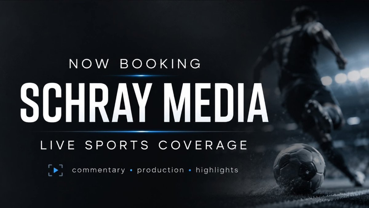 SchrayMedia's tweet photo. Ready to take your sports coverage to the next level?

Schray Media offers professional commentary, live production, graphics, highlights, and distribution for single games or full seasons. Onsite and remote. 

Get started: https://t.co/47euNLvRso

#SchrayMedia #Sports https://t.co/Ho2VC7MoRu