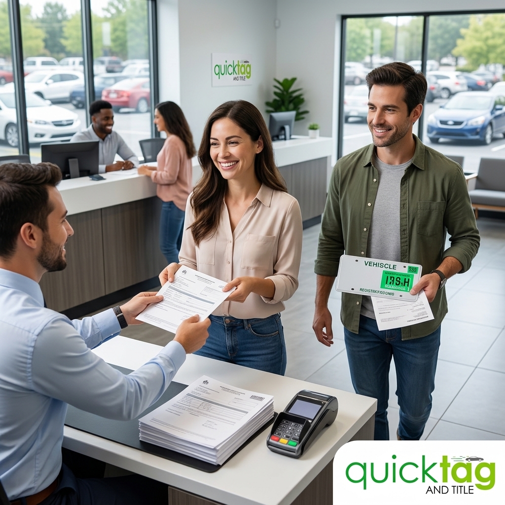 QuickTagnTitle's tweet photo. Skip the long lines and get back on the road! We offer DMV Services with on-the-spot stickers and instant renewals. Stop by and get your registration handled in minutes, not hours.

#DMV #CarRegistration #FastService https://t.co/fn2H1Gbq4h