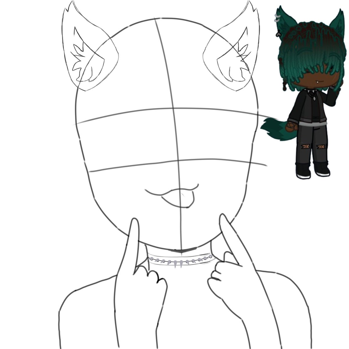 okamineko0's tweet photo. The spikes on this character redesign were so hard but I think it looks good 😊 https://t.co/UT59gu2W9J