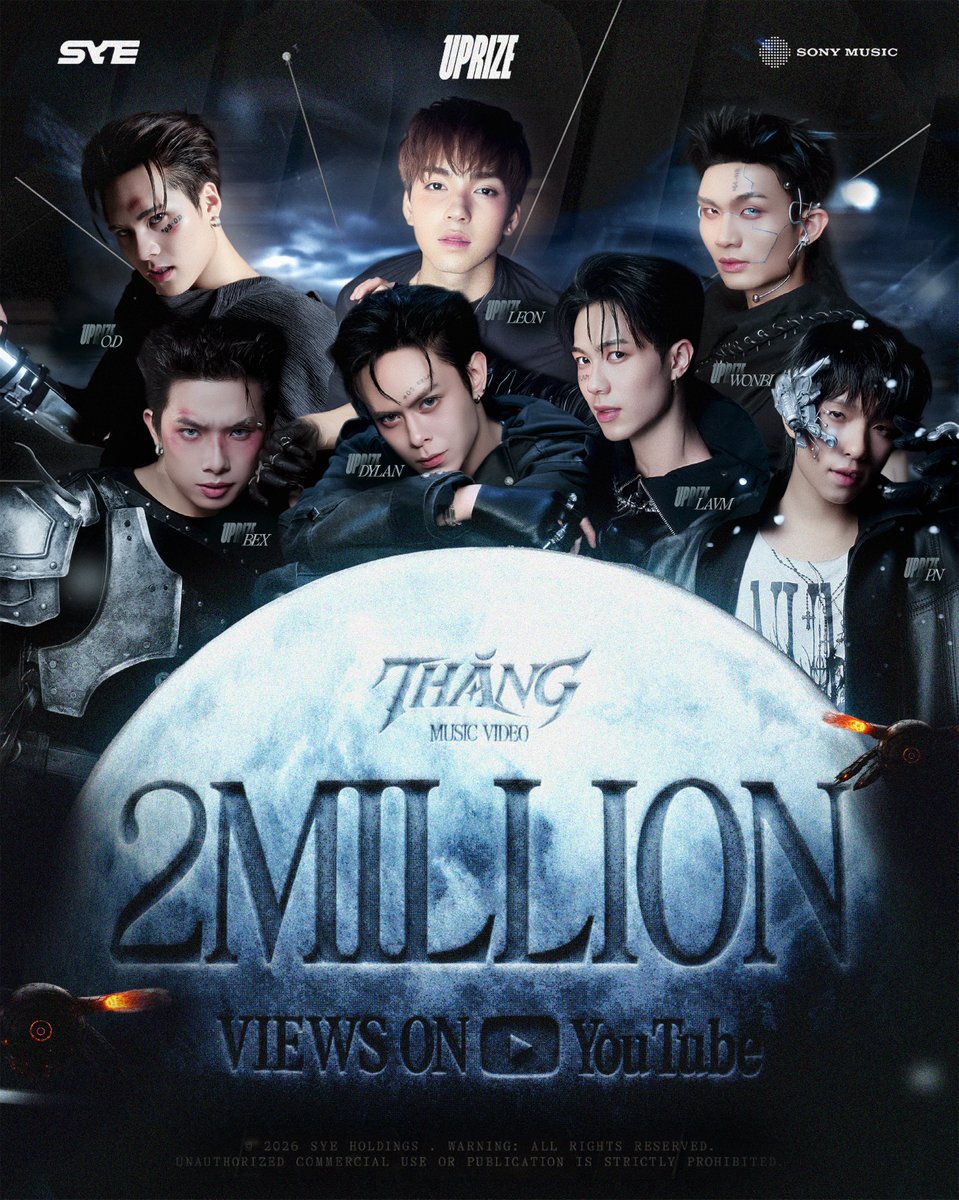 EyesOnUPRIZE's tweet photo. 'THĂNG' is the FIRST ever @uprize_2026 Music Video to hit 2 MILLION VIEW on @YouTube!!!
Please check it out!!!!!
#SYE #UPRIZE #UPRIZE_THANG #THANG #RIZER https://t.co/ChxDkPmV92
