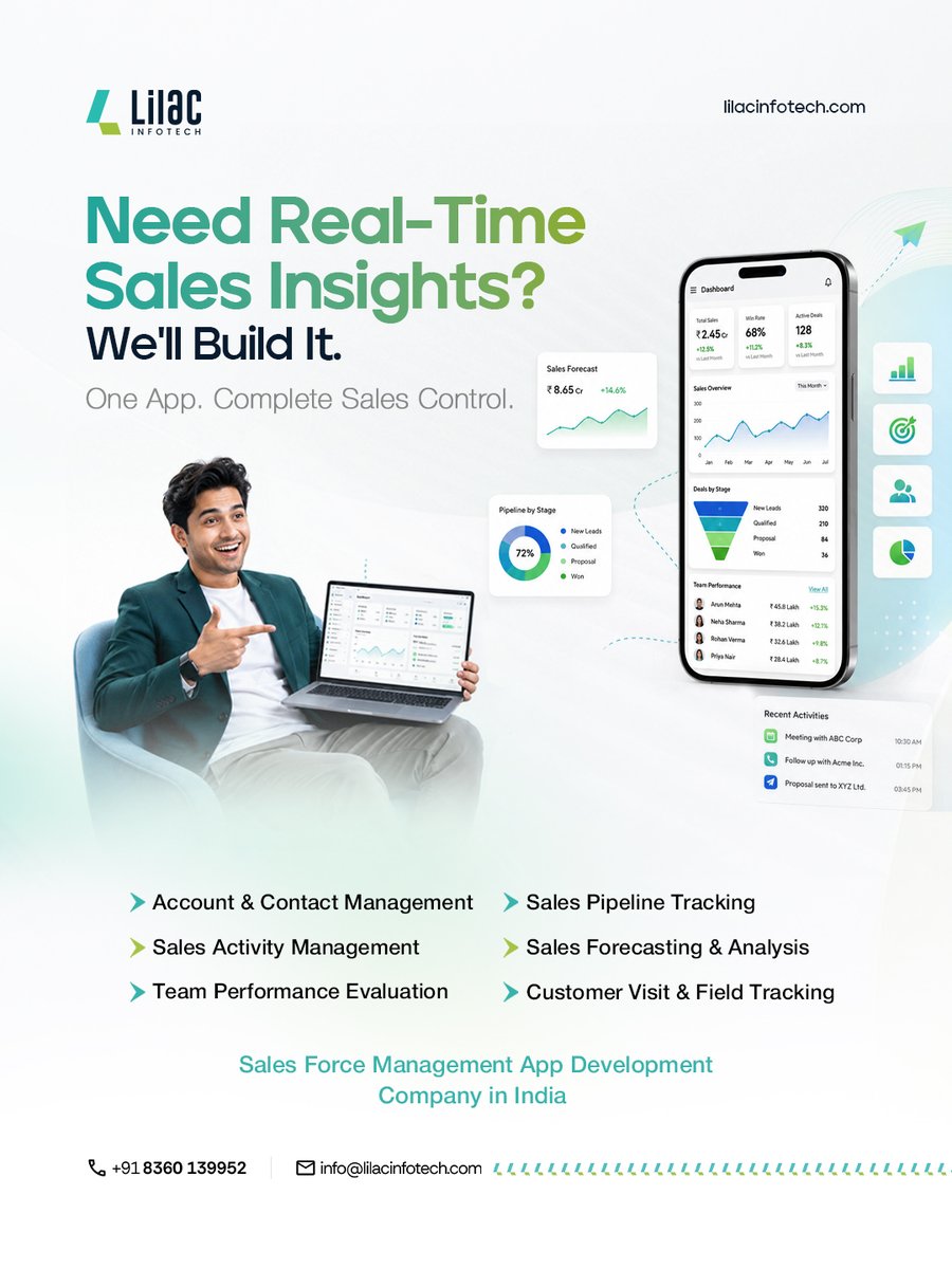 LilacInfotech's tweet photo. Let’s Build Your Next Successful Sales Force Management App 📊
Real-Time Sales Insights | Field Force Automation | Complete Sales Control
Looking for the No. 1 Sales Force Management App Development Company in India? .
#SalesForceManagement #SalesAppDevelopment https://t.co/tRsGlDOaKr
