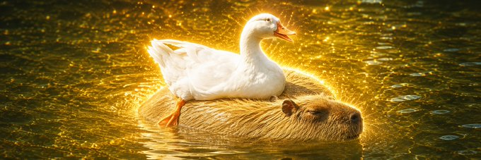 dv44444444's tweet photo. This might be a generational frontrun.. 😂 

A zoo in Japan just posted a literal goose casually sitting on a capybara that absolutely DGAF.  

"Goose on Capy" is meme coded!  

Fresh post pulling thousands of views per hour..

$GOC Goose on Capy

https://t.co/s3ZNW1aADl https://t.co/A5RQ1XCwPu