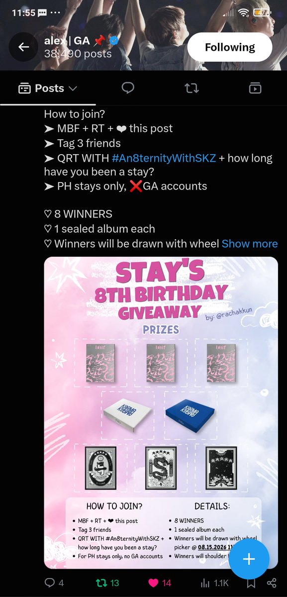 chnsluv97's tweet photo. @rachakkun thank you for this ga <3

@ddalgihyunchan @k8rmic @sumasaklaw 

#An8ternityWithSKZ https://t.co/JI18fiqnrg