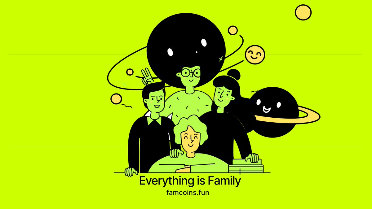 Familydotfun's tweet photo. Everything is Family 

DeFi? That's family managing wealth together.
Memecoins? That's family vibing and building culture.
AI? That's family automating what matters.
RWA? That's family owning real assets, together.
SocialFi? That's family, period.

You are still early. https://t.co/iB9HVYT9BY