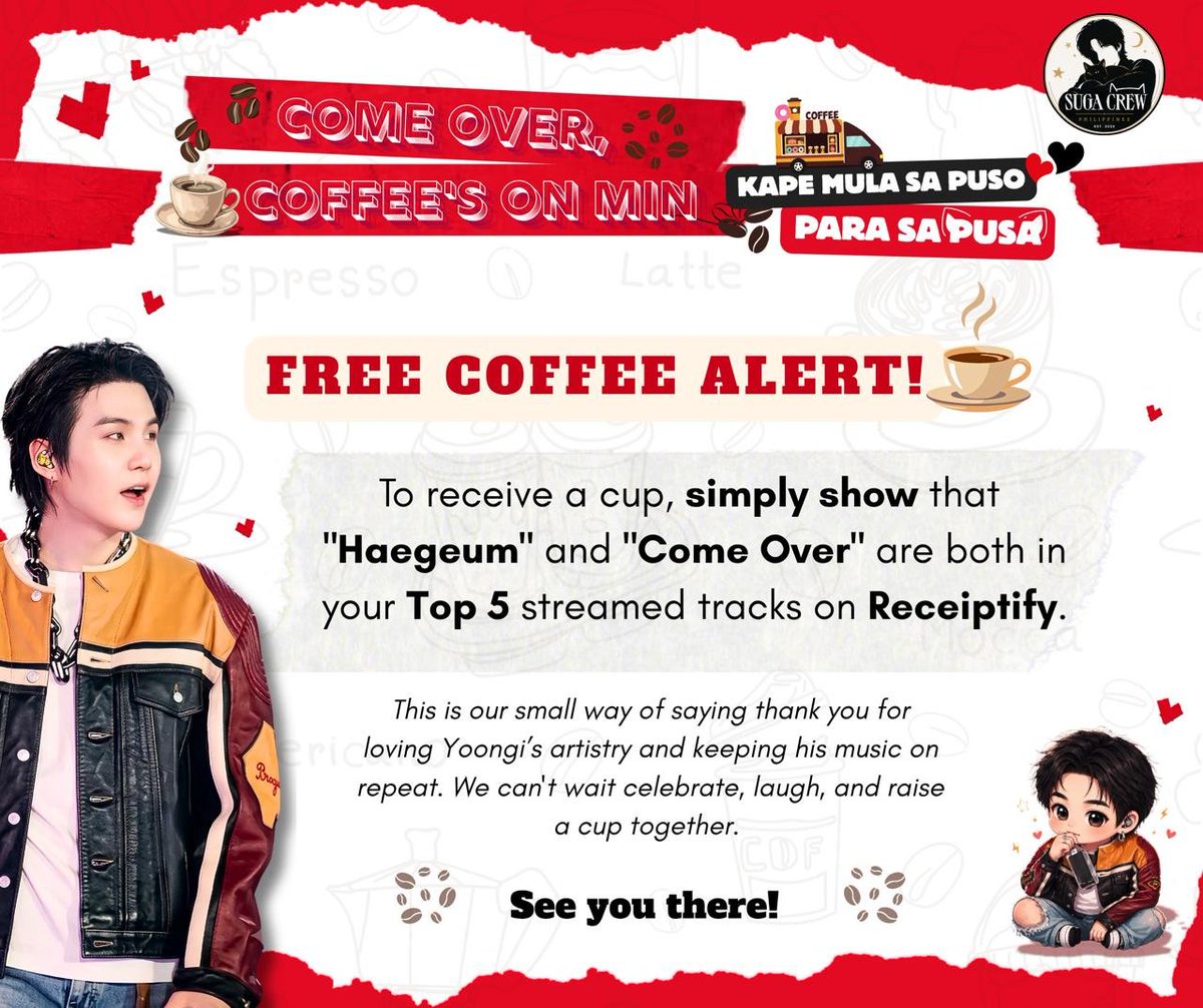 SUGAcrew_PH's tweet photo. โ๐ Our official donation QR code is now live!
๐พ CHOOSE YOUR BREW (SPONSOR TIERS):
โข ๐ฑ โฑ613 โ CATtucino
โข โก โฑ903 โ esPURRso
โข โ โฑ1,300 โ MINchiato
โข ๐ต โฑ3,000 โ SUGAmericano
โข ๐ฅ โฑ5,000 โ AGUST Drip
#SUGABdayProject
#BTSinBulacan
#ComeOverCoffeesOnMin https://t.co/nAJ2iVGVmH
