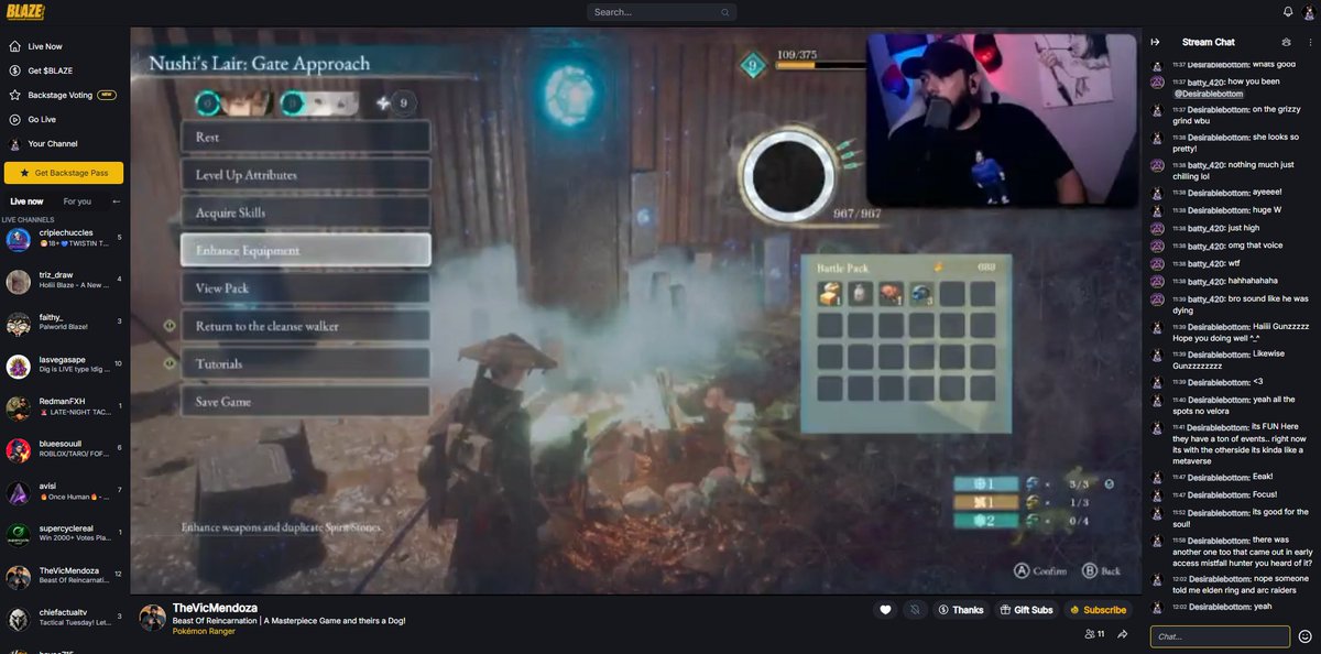 DesirableBottom's tweet photo. @thevicmendoza is live and on @blaze_stream FRONT PAGE COME SAY HAIII ^_^ Make new Friends 🤩
Follows: 15/20
Subs: 3/10
Beast Of Reincarnation | A Masterpiece Game and theirs a Dog! https://t.co/0pplpwZVP7
#Blazestream #BurntheNorm #BlazeStream, #BlazeStreaming, #LiveOnBlaze, #BlazeCreator, #ContentCreator, #LiveStreaming, #GamingCommunity, #StreamerLife, #VarietyStreamer, #Gaming, #GamingLive, #IndieGames, #HorrorGames, #CommunityGaming, #StreamerSupport, #CreatorCommunity, #LiveGaming, #GameNight, #GamingContent, #WatchLive, #SupportCreators, #GamingCommunity, #InteractiveStream, #ChatLive, #CreatorEconomy, #DigitalCreators, #StreamLife, #GamingEntertainment, #OnlineCommunity, #LiveContent
