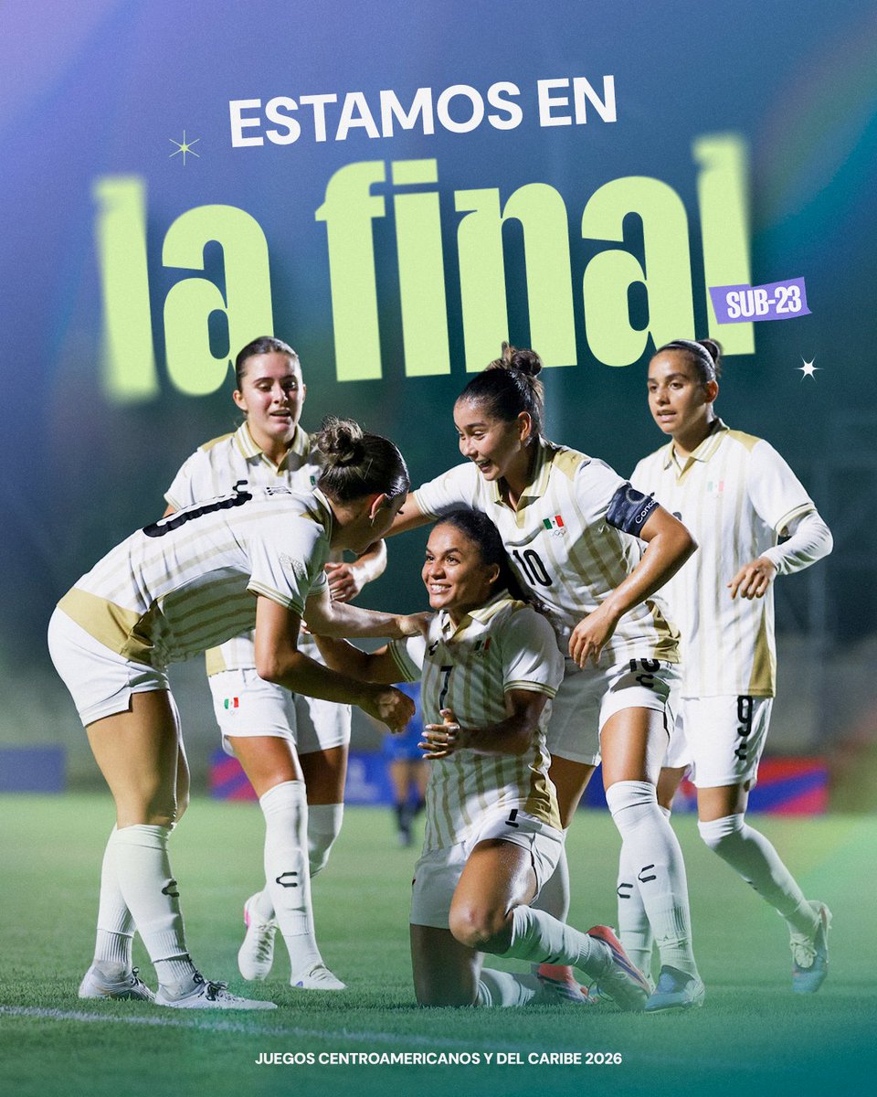 Miseleccionfem's tweet photo. #Sub23 | ¡Nos vemos en la Final! 🇲🇽✨

¡Vamos por el oro! 🏆⚽️ https://t.co/gLSdPEAjli