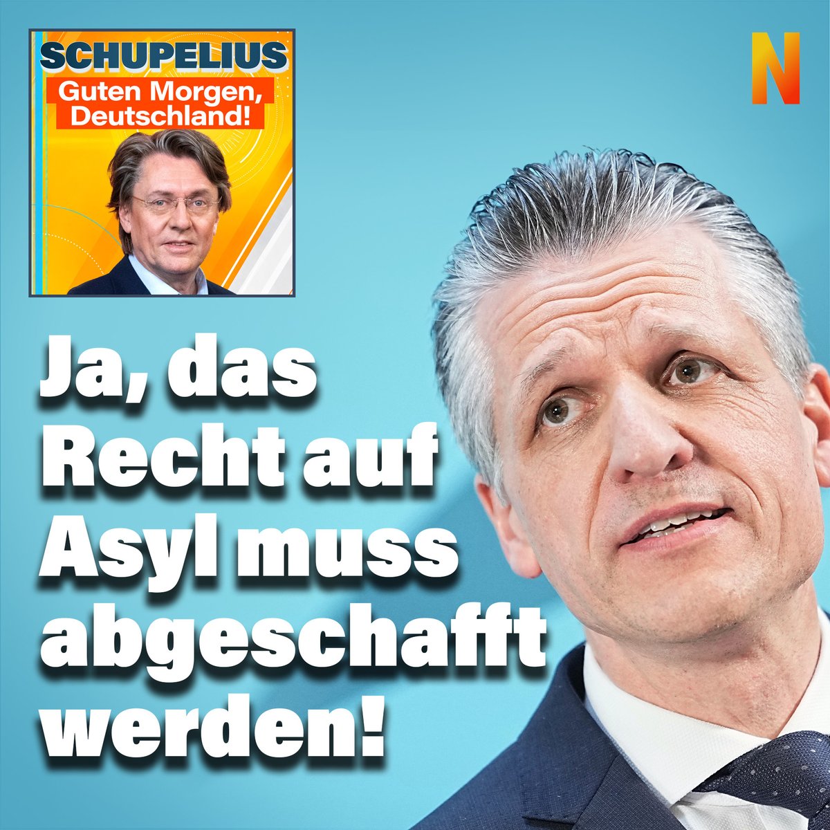 niusde_'s tweet photo. Thorsten Frei (CDU), will das individuelle Recht auf Asyl abschaffen. Was er fordert, ist sinnvoll und wahrscheinlich die einzige Möglichkeit, den Missbrauch des Asylrechts und die massenhafte unerlaubte Einwanderung zu stoppen.
https://t.co/7IecaJi3T9 https://t.co/Ny7MalNBSS