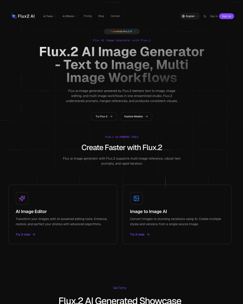 uiuxshowcase's tweet photo. 🎨✨ Turn your imagination into stunning visuals with Flux 2 AI.

Flux 2 AI is an AI-powered creative platform that helps you generate, edit, and transform images using simple text prompts. 

🔗 Featured Link: https://t.co/oHcfamMKz2 https://t.co/ahBYhNE4BB