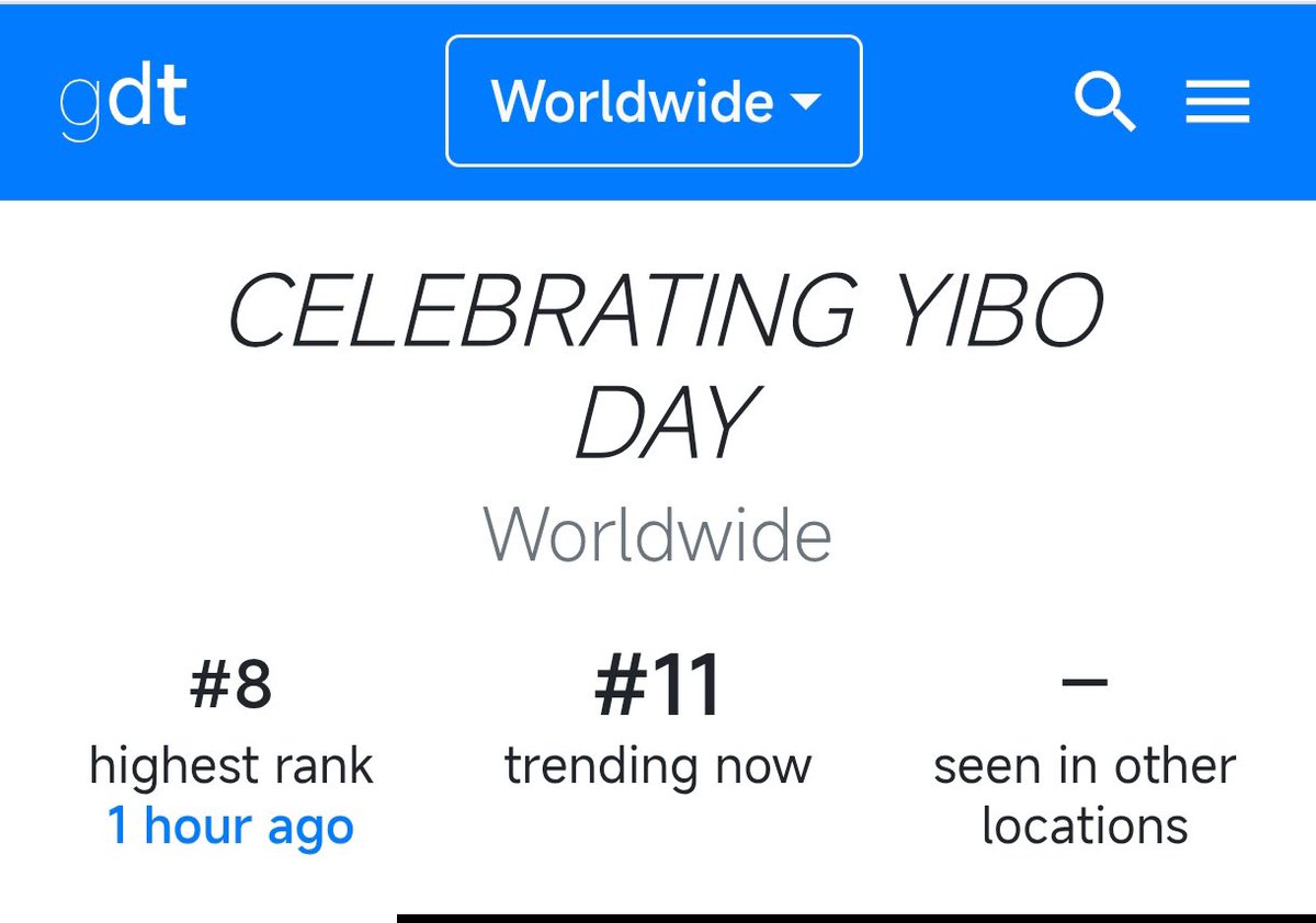 fallinginyibo85's tweet photo. 3hrs. Duration
#29yrsWANGYIBO
🇹🇭 THAILAND 1

CELEBRATING YIBO DAY
🌏​ WORLDWIDE Highest 8 / Currently 11
🇹🇭​ THAILAND Highest 2

#หวังอี้ป๋อ #WangYibo https://t.co/x8ROttg3O2