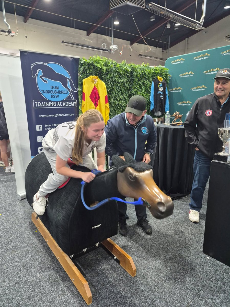 teamtbnswta's tweet photo. Jamie is representing Team Thoroughbred NSW Training Academy at the Canberra CareersXpo, showcasing the exciting and diverse career opportunities available within the thoroughbred racing industry. 🏇 https://t.co/b0hv9OFTWy