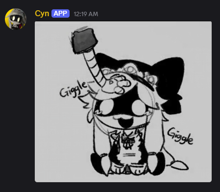 DeathTempler's tweet photo. Cyn has begun using gifs in Discord and it's precious https://t.co/wSm6pNbQqO