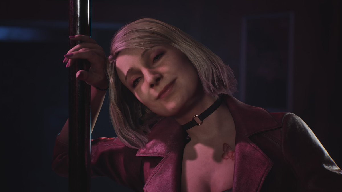 Y0UTHONE's tweet photo. I don’t like Maria, I don’t know how to describe her. I think maybe this game is taking a “Seven Sins” approach? So maybe she’s meant to be Lust, Eddie is meant to be Gluttony maybe and Angela is meant to be Sloth maybe? The little girl could be Pride or Envy, don’t know yet. https://t.co/GFk0jvYby5
