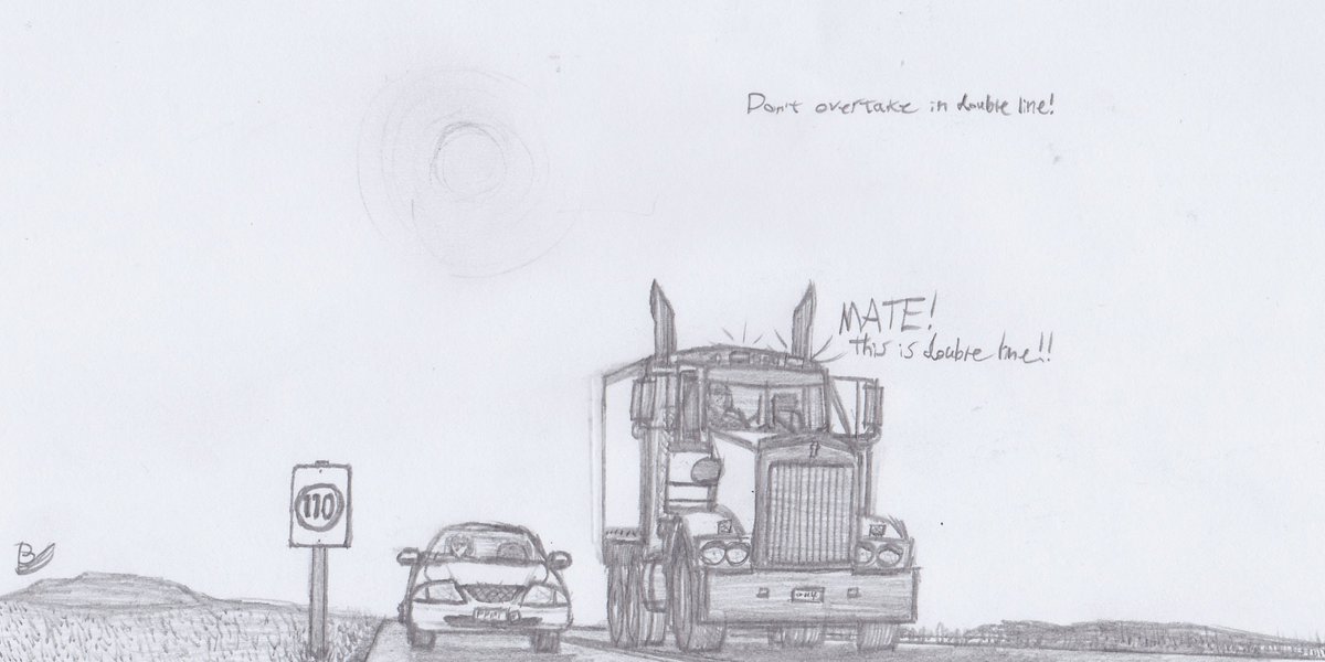 BrenoMate2's tweet photo. Whatever you do, don't overtake on double lines!
It's a really stupid idea, and it's illegal in most countries (including Australia). https://t.co/FokN7GgAYu