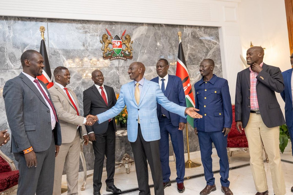 WilliamsRuto's tweet photo. Turkana County is endowed with vast natural resources and immense economic potential that must be fully harnessed for the residents and, indeed, the entire country.

We have agreed with the leaders from the county to accelerate the completion of ongoing development projects, including affordable housing, student hostels, modern markets, fishing infrastructure, and road and water development.

Security, peace and cohesion remain critical enablers in unlocking Turkana’s full potential and creating opportunities for its people.

Pleased to meet MPs from Turkana to discuss priorities for the county and reaffirm our commitment to inclusive development and improved livelihoods for the citizens.