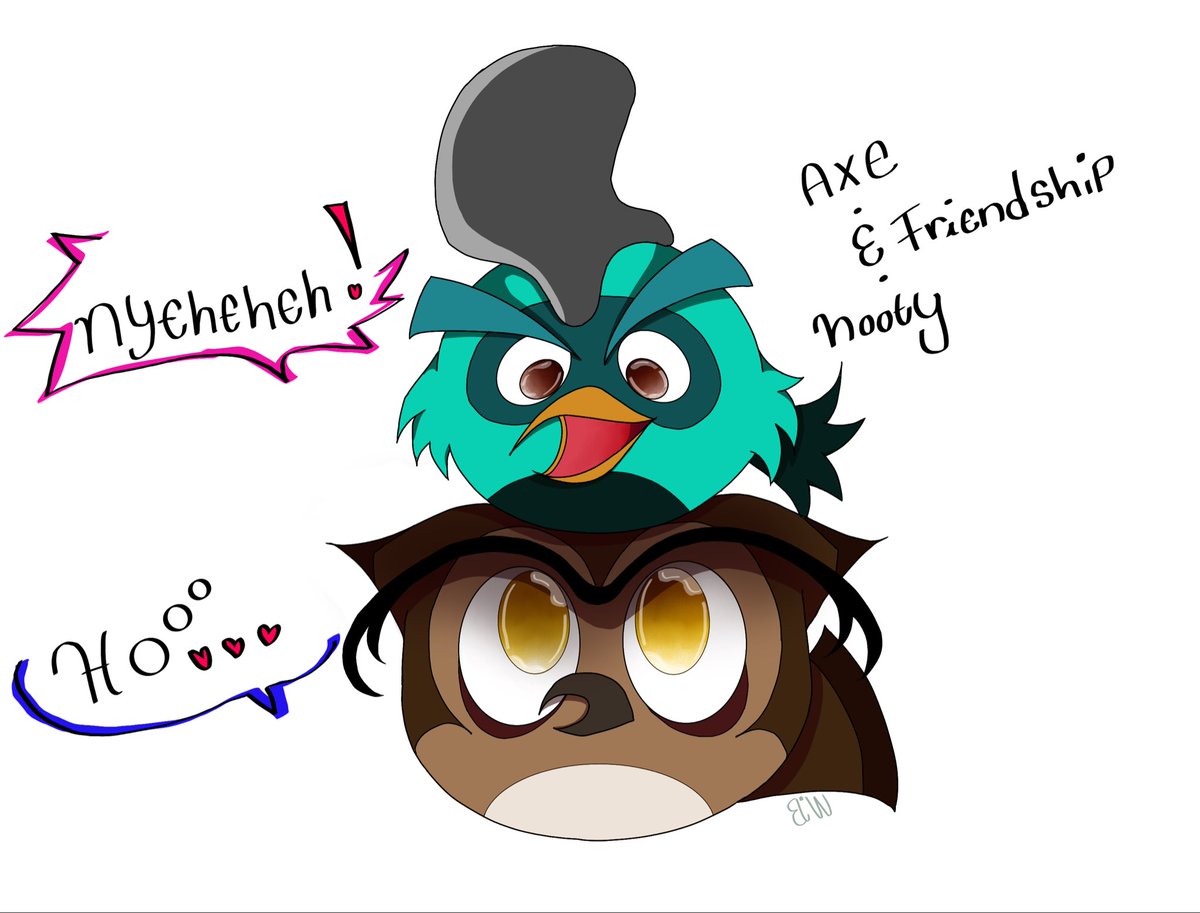 Dontmindme5000's tweet photo. Belated (National Friendship day) posting 
Featuring @AxeBirdd oc AXE (may be a bird but hes the G.O.A.T)💚

And HooTilda FRIENDship art/information 

#angrybirds #angrybirdsmatilda #angrybirdsart #angrybirdsfanart #angrybirdsoc #sega #rovio #originalcharacter #ocxcanon https://t.co/JRQYI497Rx