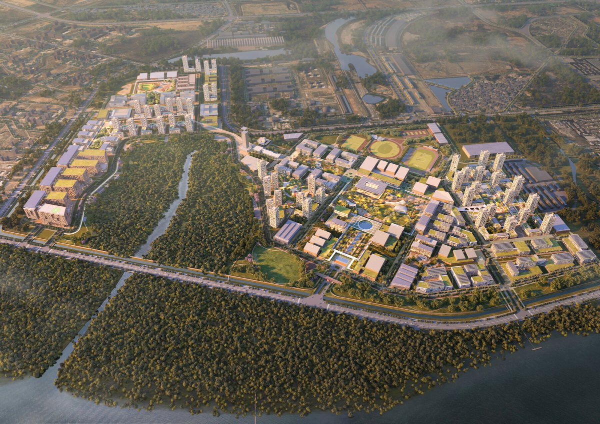 haldilal's tweet photo. India's Largest R&amp;D Centre,

JIO R&amp;D Park, development of multiple sector including petroleum, hydrocarbon, geochemistry, energy, biofuel, hydrogen, polymer, advance material, engineering, fuel based bio medical/science, etc part of larger 410 acres dronagiri campus at Mumbai MR. https://t.co/Cdx0XzabrY
