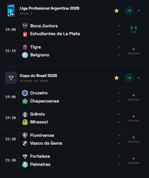 ClavaloApp's tweet photo. Partidos de hoy 👀 https://t.co/e0E90gf3tD