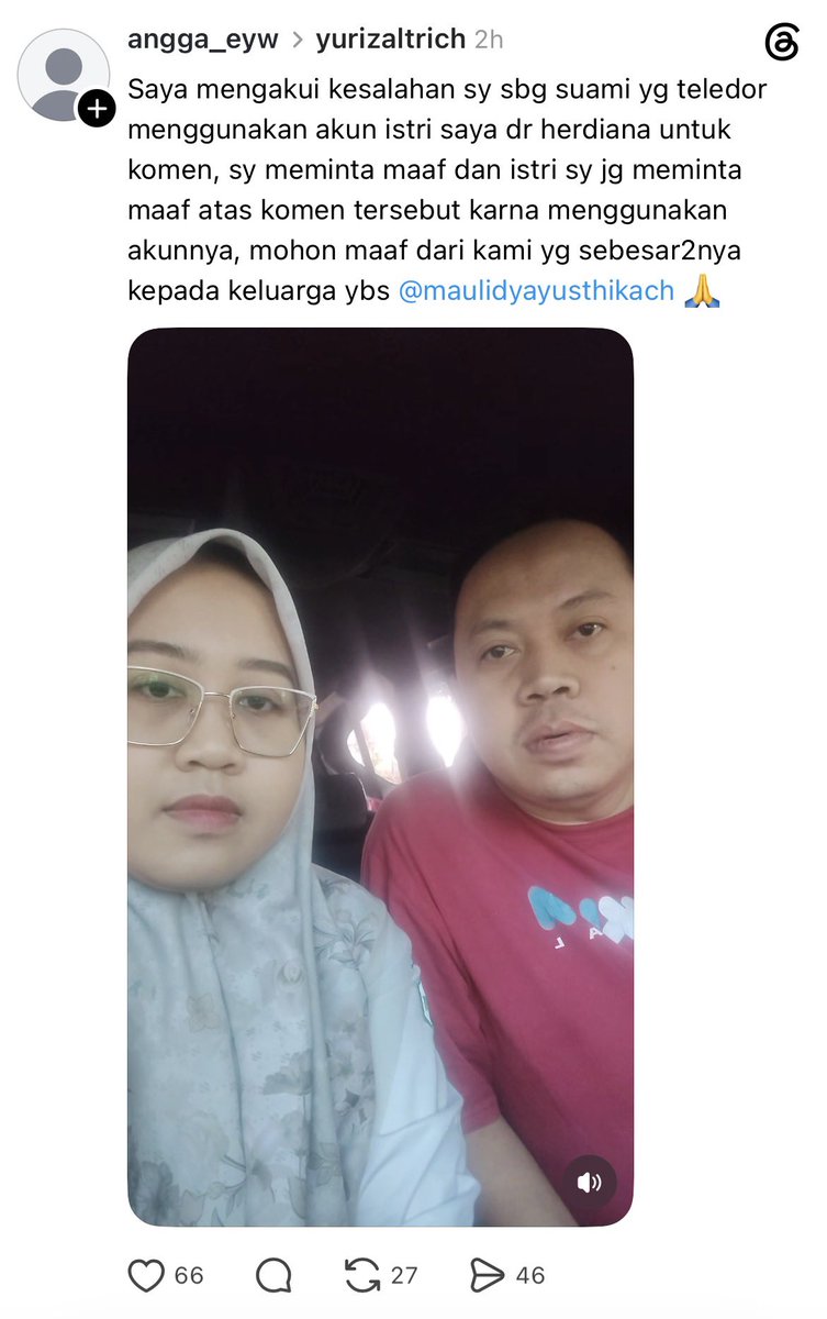 bgkiting's tweet photo. Video permintaan maaf dari dr. Herdiana Ayu Saputri. Dalam pengakuannya komentar jahat tersebut ditulis oleh sang suami.  
“teledor menggunakan akun istri” https://t.co/M5mD0mUhqT