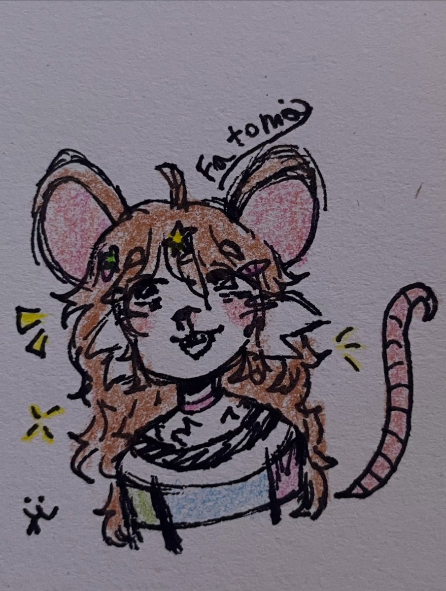 Fatoma1399's tweet photo. Uhhhhh forgot too show this on here but I have a fursona now!! Their name is ratoma and they are a rat :333 I reallyyyyyy love them and they make me so happy every time I look at it!! I hope you guys like them too because I love it!!(๑❛ᴗ❛๑) 

(Might share more art of them!!) https://t.co/TvamJ0ZhKO