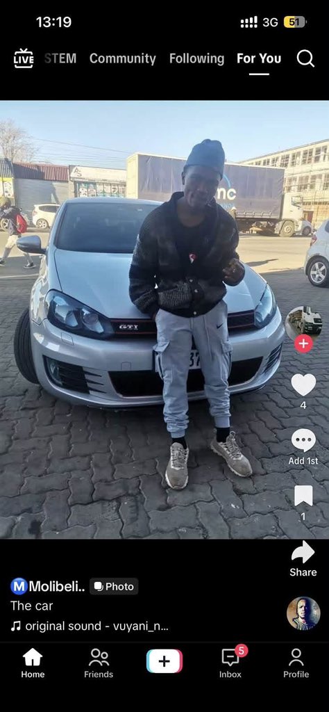 Am_Blujay's tweet photo. This car was stolen at gun point

This guy posted himself with this stolen car on TikTok https://t.co/LbjCGWUESb