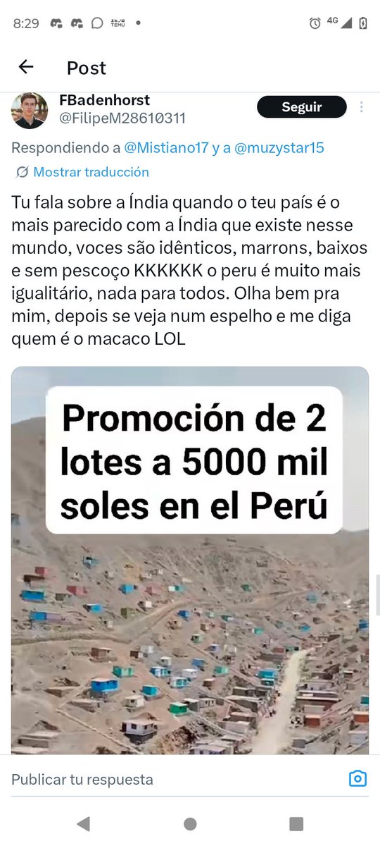 JaviDalton's tweet photo. @JuanMywaymtb Pero todavía existen los cerros curruquistani, no te preocupes, que en México hay lo que se dice paracaidistas en Perú es una forma de vida  😬😬🐒🇵🇪🇵🇪🇵🇪🤏🤏🐒🐒🐒🐒🐒🐒🐒🐒🐒🐒🐒🐒🐒🐒 https://t.co/IDBg7U8dUp