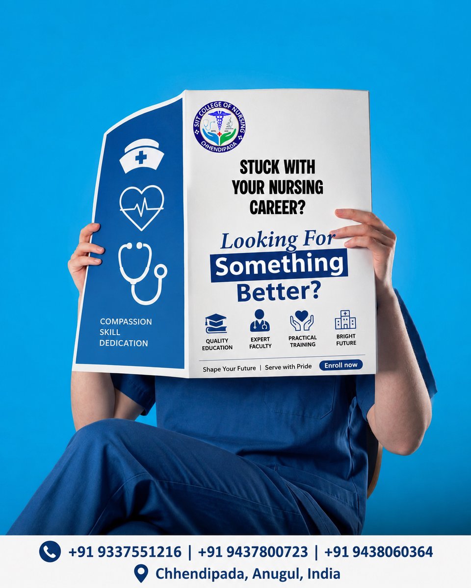 SiitCollege's tweet photo. Looking for Something Better? 💙🩺

Your nursing journey deserves the right guidance, quality education, and endless opportunities. Shape your future with confidence and serve with pride at SIIT College of Nursing.

📞 Contact: +91 9337551216 | +91 9437800723 | +91 9438060364 https://t.co/9vOuS884aM