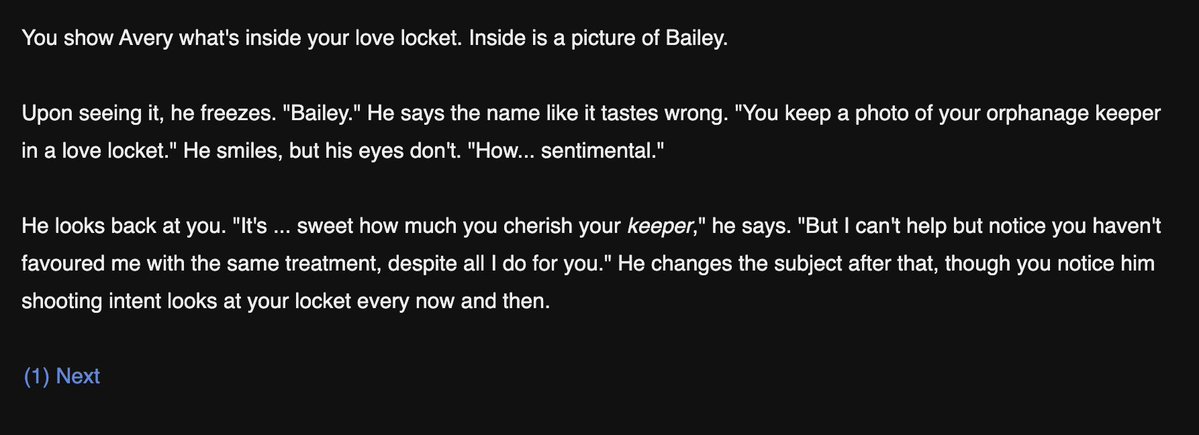 summerhallfl0ra's tweet photo. i should also show Avery’s reaction to the locket,,, my favorite old man tsundere https://t.co/eX1BGvBEZI