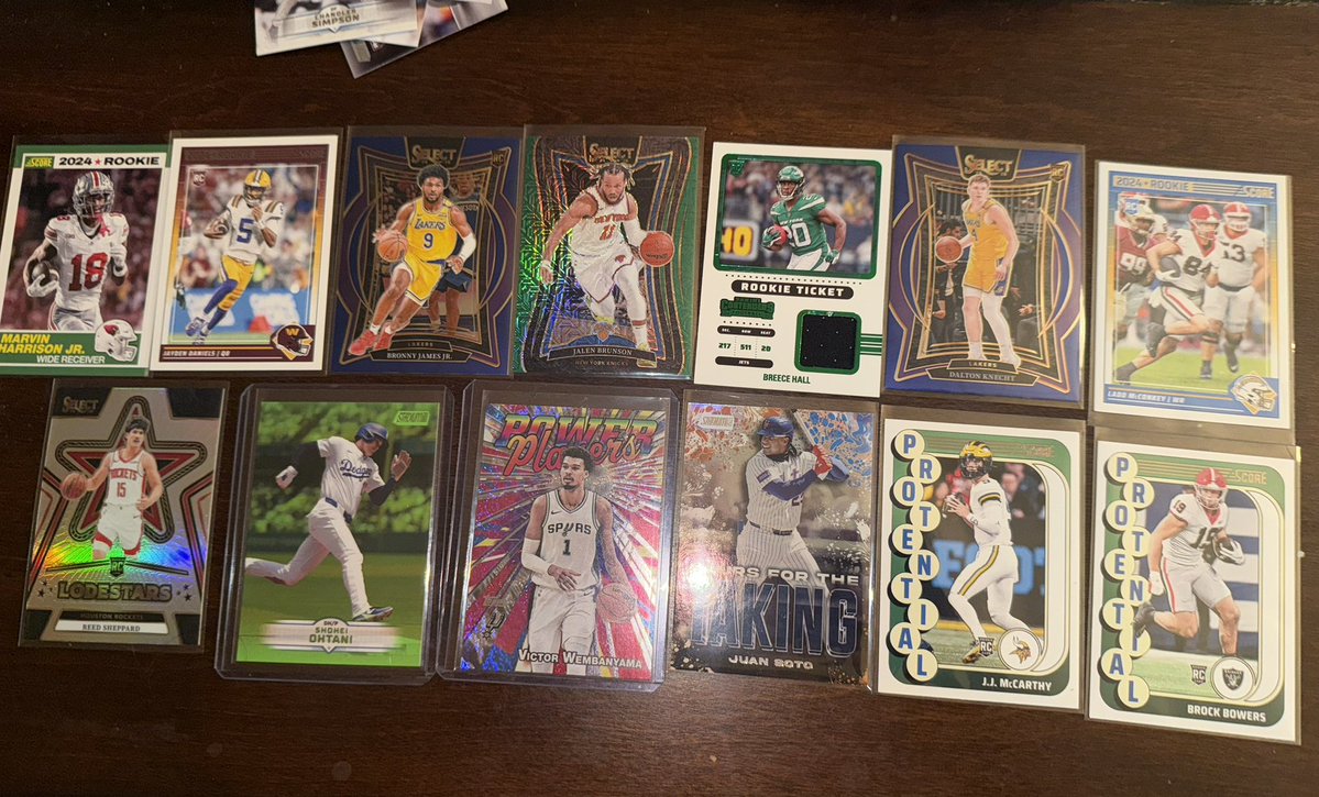 PackRipperHobby's tweet photo. No bangers but some decent cards including a lime green foil of Ohtani. The Wemby insert was cool as well

#Topps #Panini #Wemby #Ohtanj https://t.co/75Gtw7ISu5
