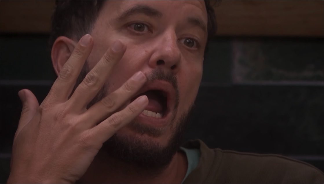 TheBigBroTea's tweet photo. Devens seems to feel bad about what they did to Drew and immediately went downstairs #bb28 https://t.co/3bcOL1oXdZ