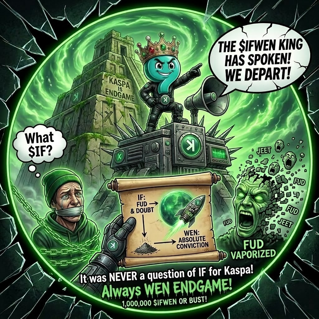 IFWENKASPA's tweet photo. 🚀 $IFWEN MEME CONTEST IS LIVE!📷
Show us your best "NOT IF BUT WEN" or $IFWEN memes and win big:  

🥉1,000,000 $IFWEN
🥈 2nd Place →750,000 
🥉3rd Place → 500,00 $IFWEN

⁉️How to enter:
1⃣LIKE  
2⃣REPOST 
3⃣TAG 2 friends  
4⃣Drop your meme below!

https://t.co/kSek59MZig 

Let’s show themI its not IF but WEN KASPA IS ENDGAME! 

🔎Who’s taking the tokens?? 

 Prize funds Donated by the community! @Sk1dRacer
@IbuyKaspa @_DrLiberty
