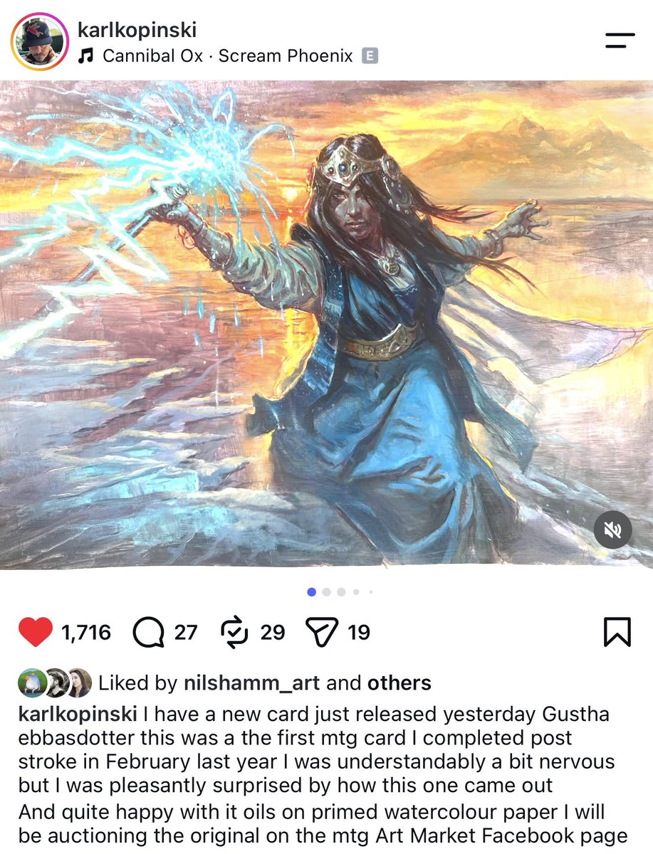 MtgArtcollector's tweet photo. Man…Karl has come an amazing long way.  For those that don’t know Karl had a stroke last year and was rendered basically incapable of even writing let alone painting!! So great to see him back at basically full strength #mtgart #マジックザギャザリング https://t.co/jhbc3tKm6a