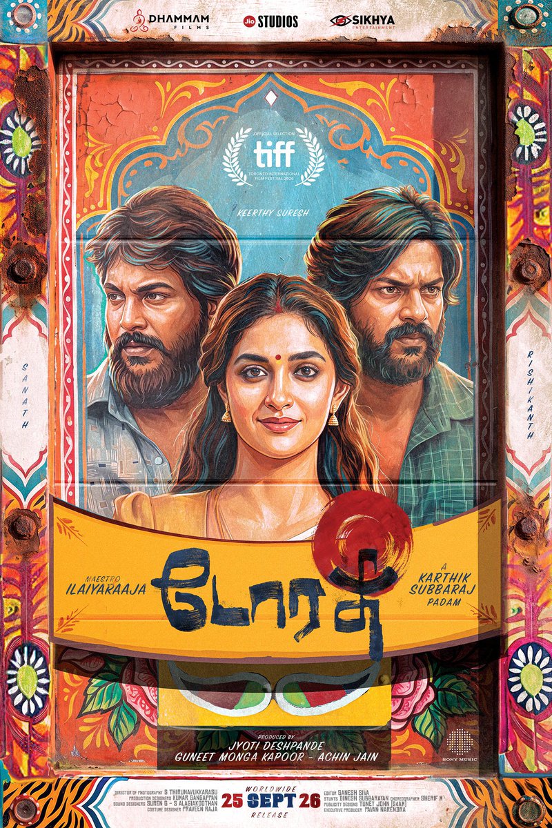 Cineprobe's tweet photo. Unveiling the official 'Dorothy' First Look!
#Dorothy arrives in cinemas worldwide on 25th September 2026!
🎬 Director: Karthik Subbaraj
🌟 Lead: Keerthy Suresh
🎼 Music: Maestro Ilaiyaraaja
KS10 IS #DOROTHY!
#DorothyFromSep25 | #DorothyTheMovie | #DorothyFirstLook!
@KeerthyOfficial @ilaiyaraaja