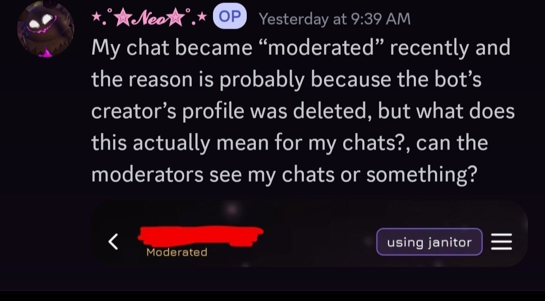 _Xero_eh's tweet photo. @henryletham4 Welp, you're right.

​Developers no longer care about feedback &amp; criticism from the community – ​The proof is right there:

1. Why was subscription introduced?

2. Why are moderation &amp; filters in chat implemented without announcement.

3. Why are the basic features into janitor+? https://t.co/C6OuyC2t6D