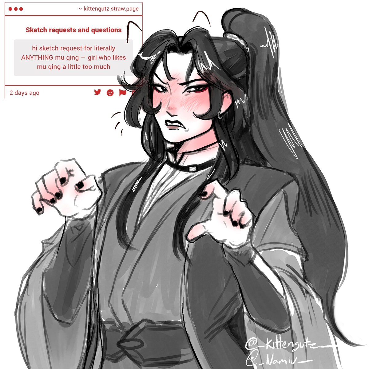 _kittengutz__'s tweet photo. Mr thin face lol #muqing #tgcf https://t.co/1PxpRxAsee