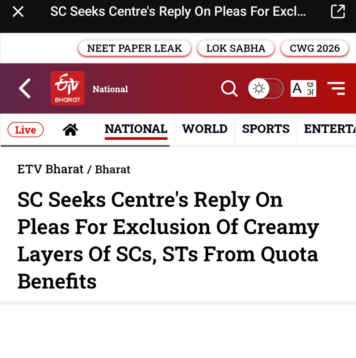 GJP_4_India's tweet photo. Hello Generals,

Even after 75 years,why has the government not decided to end Reservation benifits for economically well-off families.

Why should wealthy people continue to receive reservation benifits in this country?

CC: @GCMovementOrg https://t.co/jnbc4I3BqT