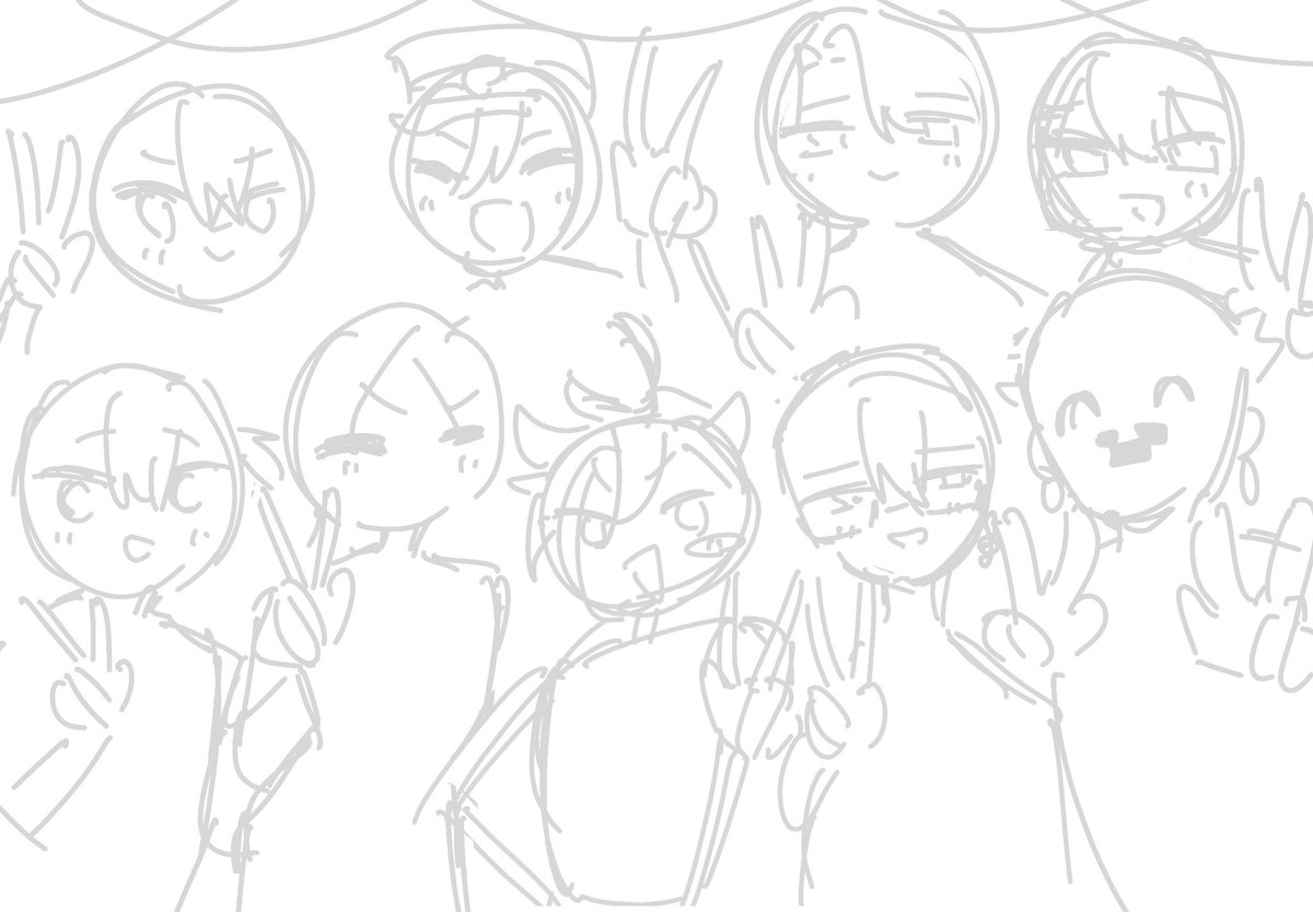 oimoumi's tweet photo. 自分の絵のラフと完成見比べるの楽しくて好き
#メメリ絵 https://t.co/22xcUaUTzk