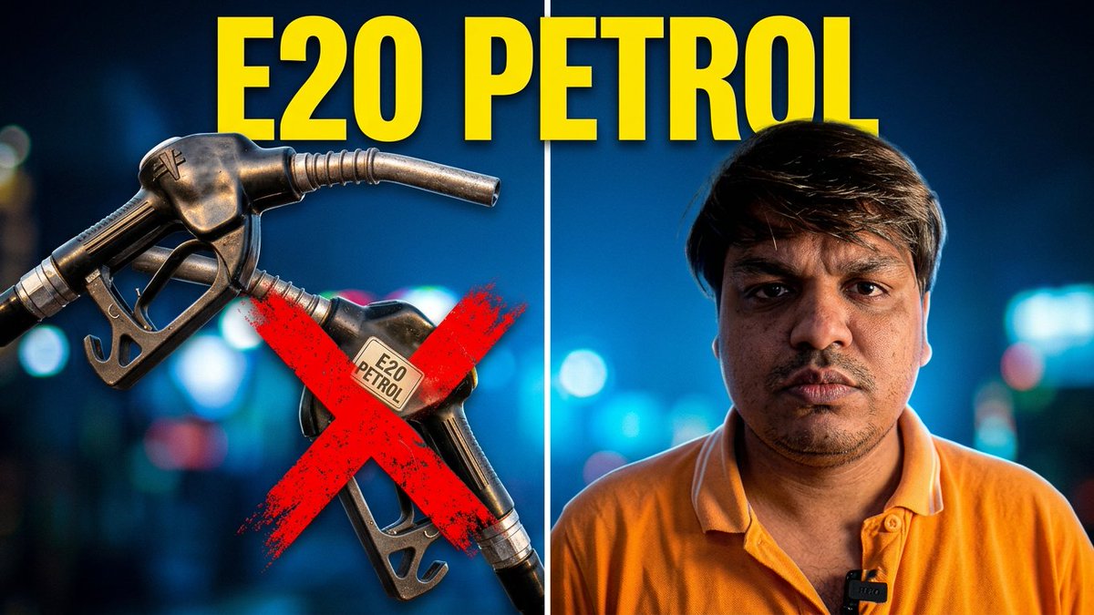 ShailendraAsks's tweet photo. Your car didn’t change. The petrol did.
Manual says E10. The pump gives E20.
So who pays if mileage drops and why does an old-vehicle owner get no choice?
I checked government claims, ARAI data and owner reports.
Watch: https://t.co/lt2r3mWMny
#E20Petrol https://t.co/HvQO6KbULM