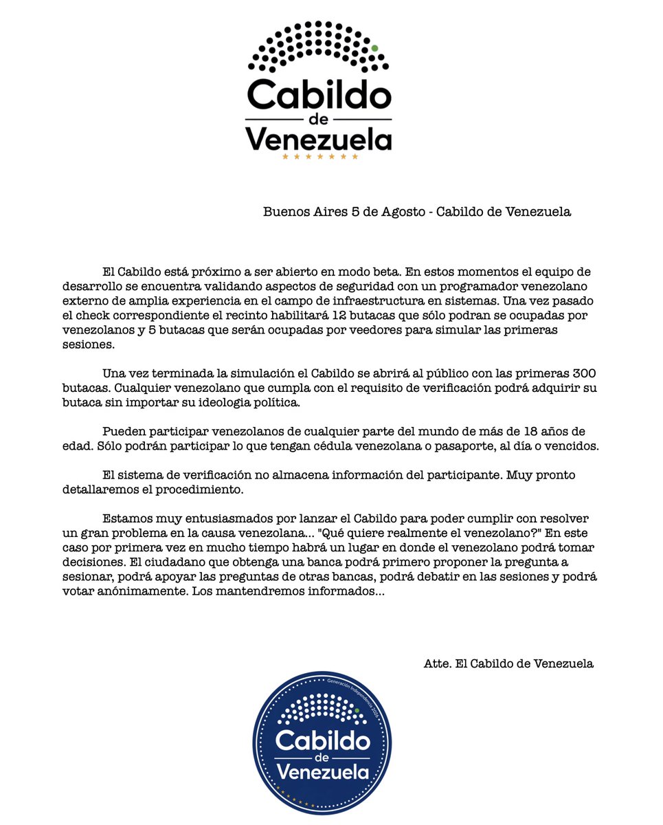 cabildoven's tweet photo. Próximamente el Cabildo de Venezuela. #GeneraciónIndependencia https://t.co/aOYJQwMp6a