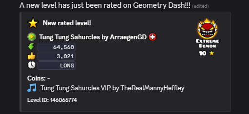 Slug_GD's tweet photo. Legendary day for the Geometry Dash community https://t.co/Mn4LstTRgN