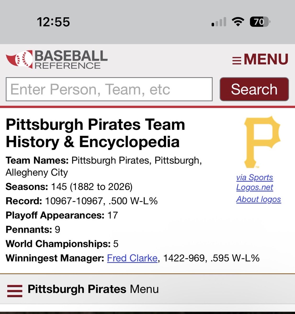 TalkinPirates's tweet photo. @Pirates @SNPittsburgh Can We Please Get An Stay Over 500 Like This 500 Thing All Year And All Time Is Ridiculous https://t.co/lB5jlZZ6UU