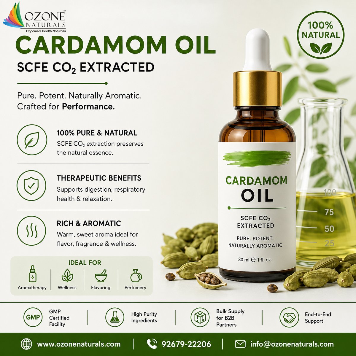 OzoneNaturalCO2's tweet photo. 🌿 Pure Nature. Powerful Performance.
Experience the excellence of SCFE CO₂ Extracted Cardamom Oil, carefully extracted to preserve its natural aroma, purity, and active compounds.
🌐 https://t.co/boElHxZG6r
#CardamomOil #SCFE #CO2Extraction #EssentialOil #NaturalExtracts https://t.co/qoqSfon1Wp