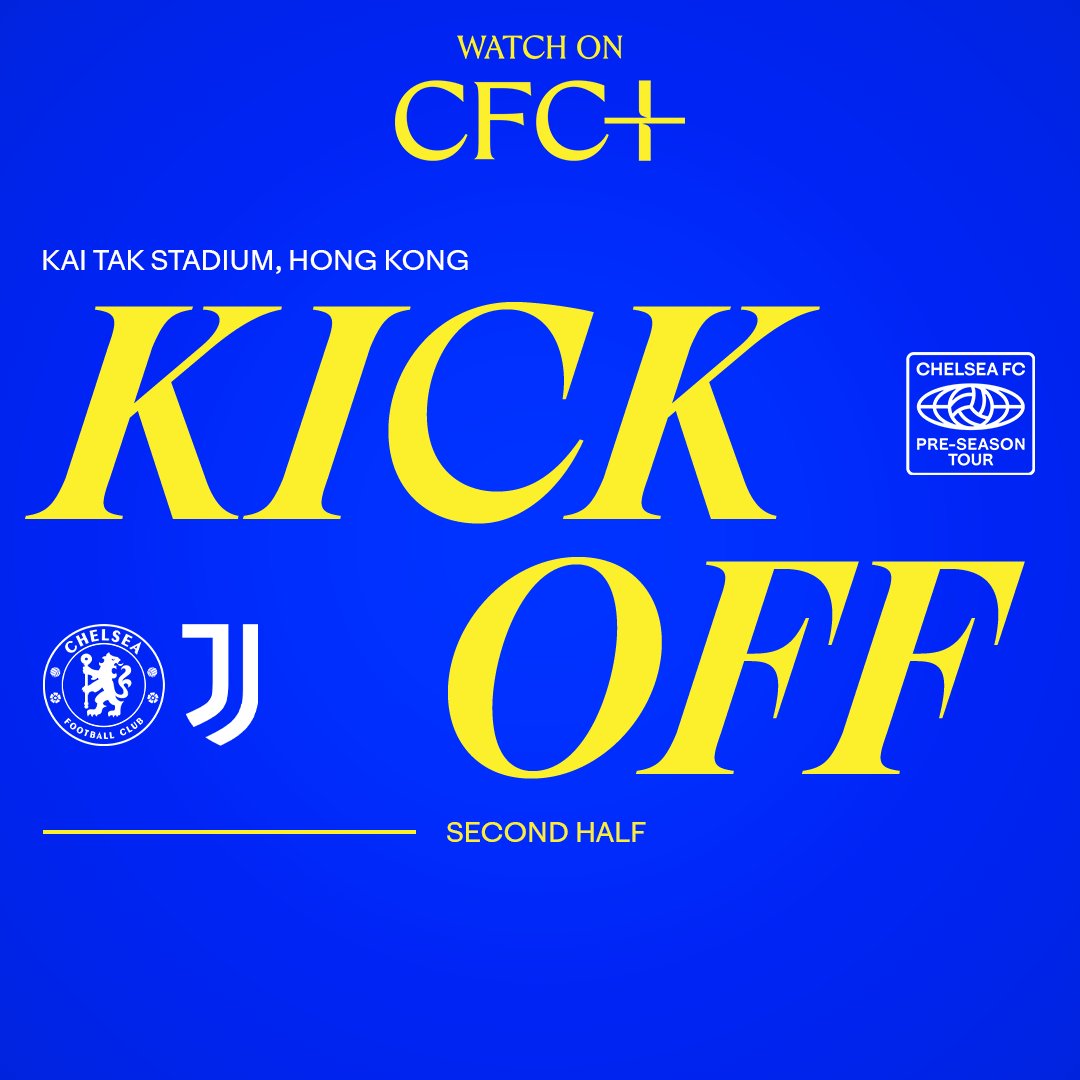 ChelseaFC's tweet photo. Back to work for the second period. 

Watch LIVE on CFC+. 📺