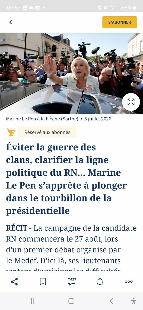 laurence1119436's tweet photo. Éviter la guerre des clans, clarifier la ligne politique du RN... Marine Le Pen s’apprête à plonger dans le tourbillon de la présidentielle
https://t.co/xD8OHTc3fH
La Gauche ne fait rien pour empêcher #MarineLePen d'être présidente en 2027 Comment ses électeurs l’assument ? #Macr https://t.co/HESaxEEK0j