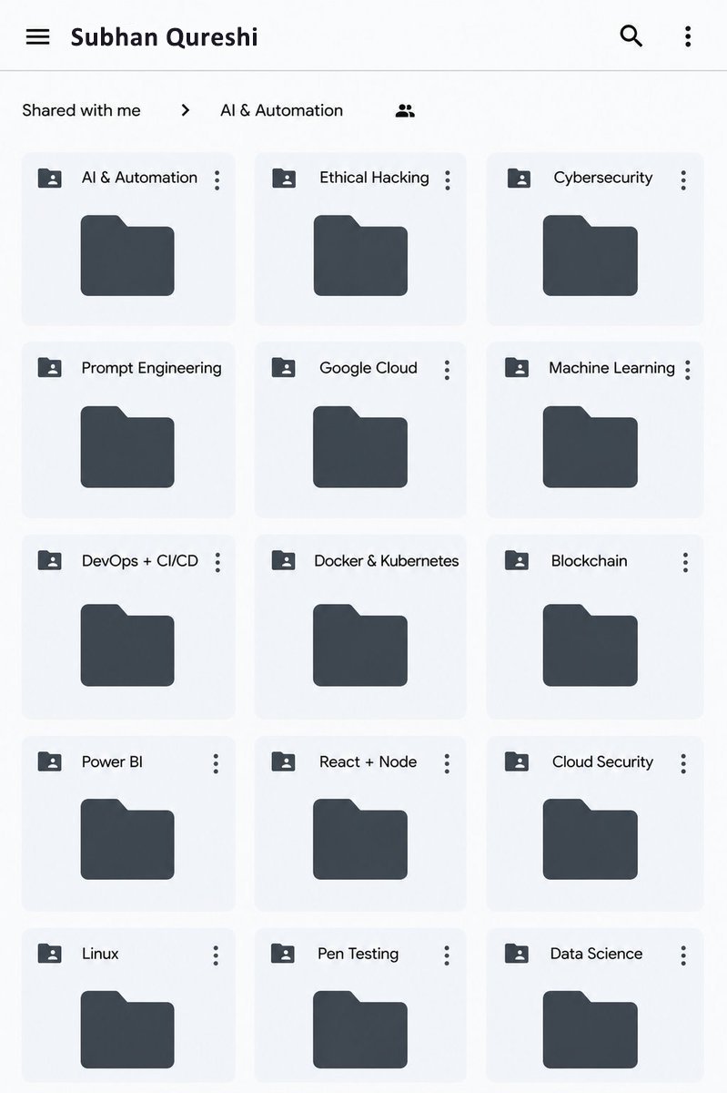 LearnWithSubhan's tweet photo. All Paid Courses (Free for First 5000 People)

 𝗣𝗮𝗶𝗱 𝗖𝗼𝘂𝗿𝘀𝗲 𝗙𝗥𝗘𝗘 (PART - 1)
 1. Artificial Intelligence
 2. Machine Learning
 3. Prompt Engineering
 4. Claude, Chatgpt, Grok
5. Data Analytics
6. AWS Certified
 7. Data Science
8. BIG DATA
9. Python
 10. Ethical Hacking

(72 Hours only )

Like + RT + comment 'drive'

Must Follow me so I can DM you.