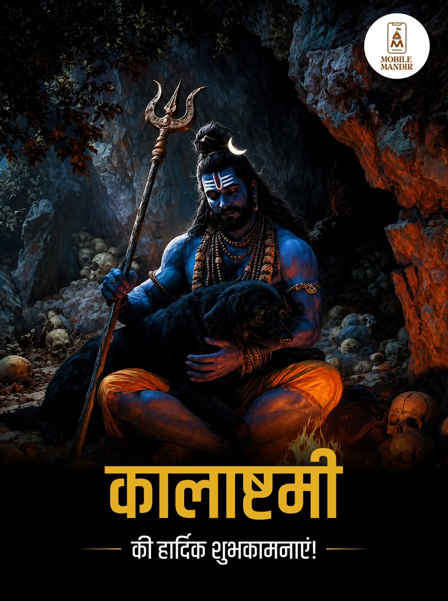 MobileMandirApp's tweet photo. 🌙 #कालाष्टमी की हार्दिक शुभकामनाएँ! 🔱

भगवान काल भैरव की कृपा से आपके जीवन से सभी भय, बाधाएँ और नकारात्��कता दूर हों तथा सुख, समृद्धि और सफलता का आगमन हो।

ॐ कालभैरवाय नमः। 🙏
हर हर महादेव! 🕉️ https://t.co/f5CNom5Kaj